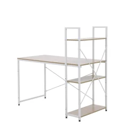 Dzieci Biurko z regałem białe/dąb sonoma KOLKO