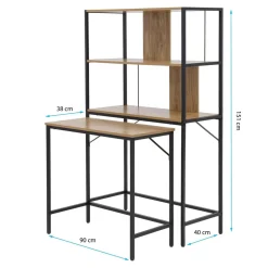 Biurka|Biurka| Biurko z regałem modułowe EDINO