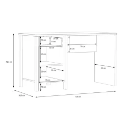 Dzieci FORTE Biurko z szufladą i szafką HIGH ROCK