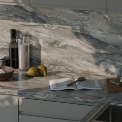 Blaty Laminowane|Qubik Blat EGGER marmur cipollino szary 188x60 cm