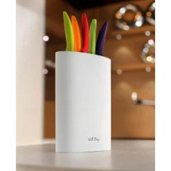 Vialli Design Blok stojak na noże BIANCO owalny