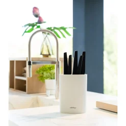 Vialli Design Blok stojak na noże BIANCO owalny