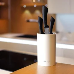 Vialli Design Blok stojak na noże BIANCO biały