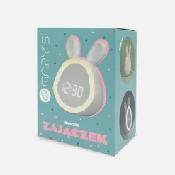 Dzieci inny Budzik z wyświetlaczem LED MARY'S biały ZAJĄCZEK