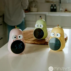 Dekoracje|Zegary|inny Budzik z wyświetlaczem MARY'S zielona GRUSZKA