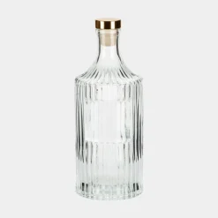 Pojemniki Na Żywność|inny Butelka szklana ryflowana z korkiem 500 ml