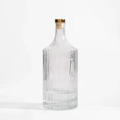 inny Butelka szklana ryflowana 1 l