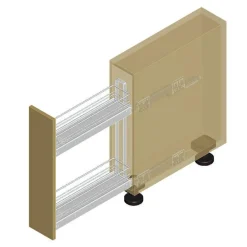 Cargo boczne INSIDE 15/2 półki szare