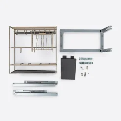 VORTUNG Cargo podblatowe do szafki 30 cm, front wysuwny, champagne gold