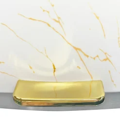 Chlebaki| Chlebak glamour biało-złoty GILDO