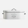 inny Chlebak metalowy biały 34,5x18x15 cm
