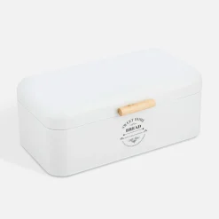 Chlebaki|inny Chlebak metalowy biały 42,5x23x16,5 cm