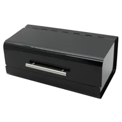 Chlebak metalowy czarny 36x22x14 cm