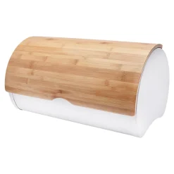 Chlebaki|Prima Cucina Chlebak metalowy z bambusową pokrywą