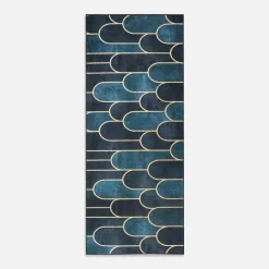 inny Chodnik nowoczesny czarno-złoty CRYSTAL VELVET 80x200 cm