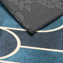 inny Chodnik nowoczesny czarno-złoty CRYSTAL VELVET 80x200 cm