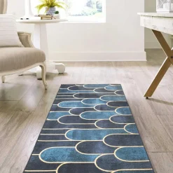 inny Chodnik nowoczesny czarno-złoty CRYSTAL VELVET 80x200 cm