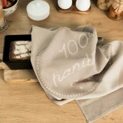 Tekstylia Kuchenne|Tekstylia Kuchenne| Ściereczka kuchenna beżowa HANDMADE 50x70 cm