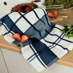 Ściereczka kuchenna niebieska KRATI 50x70 cm