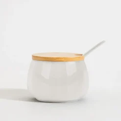 inny Cukiernica z łyżeczką biała BONA 9 cm