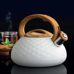 Czajniki I Kawiarki|Ambition Czajnik z gwizdkiem GOLF biały mat 2,3 l