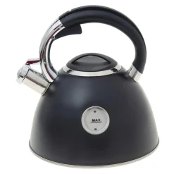 Czajniki I Kawiarki| Czajnik ze stali nierdzewnej czarny GAVINO 3 l