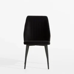 Krzesła|inny Czarne krzesło tapicerowane LOTER