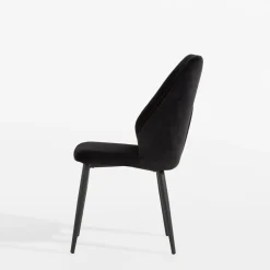 Krzesła|inny Czarne krzesło tapicerowane LOTER