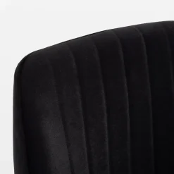 Krzesła|inny Czarne krzesło tapicerowane LOTER