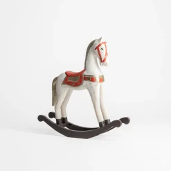 Figurki Dekoracyjne|inny Dekoracja biało-czerwona KOŃ NA BIEGUNACH