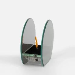 inny Dekoracja LED przydymione szkło KOMINEK 9x5x11 cm