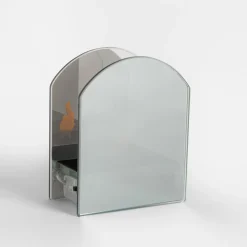 inny Dekoracja LED przydymione szkło KOMINEK 11x5x10 cm