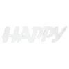 Figurki Dekoracyjne| Dekoracja napis biały HAPPY 32 cm
