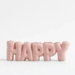 Figurki Dekoracyjne|inny Dekoracja napis HAPPY różowy