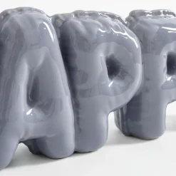 inny Dekoracja napis HAPPY szary