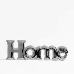 inny Dekoracja napis HOME srebrna