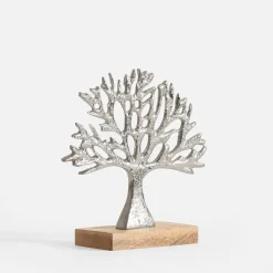 Figurki Dekoracyjne|inny Dekoracja srebrna DRZEWO 16 cm