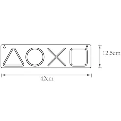 Zumaline Dekoracja świetlna LED NEON GAMEPAD BUTTONS