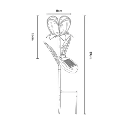 Lampy Ogrodowe|Lampy Ogrodowe|Zumaline Dekoracja zewnętrzna solarna LED IP44 KWIAT