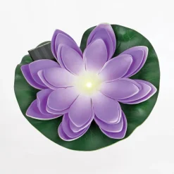 Lampy Ogrodowe|Lampy Ogrodowe|Zumaline Dekoracja zewnętrzna solarna LED IP44 fioletowa KWIAT LOTOSU