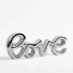inny Dekoracyjny napis srebrny LOVE 29x11,4 cm