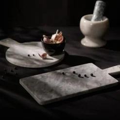 inny Deska do krojenia okrągła marmurowa 28x20 cm