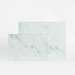 Noże I Deski Do Krojenia|inny Deska do krojenia szklana BIAŁY MARMUR 40x30 cm