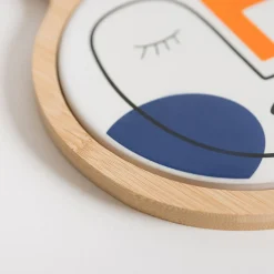 inny Deska do serwowania z ceramicznym talerzem 17,5 cm