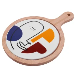 inny Deska do serwowania z ceramicznym talerzem 17,5 cm