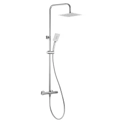 Deante Deszczownia z baterią termostatyczną chrom ALPINIA