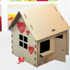 Przechowywanie|Pudełka I Pojemniki Do Przechowywania| Domek z kartonu do kolorowania 93x115x110 cm