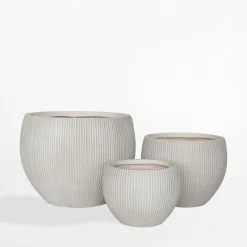 inny Donica ogrodowa okrągła biała 22 cm