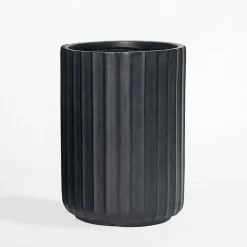 inny Donica ryflowana czarna 42x42x57 cm