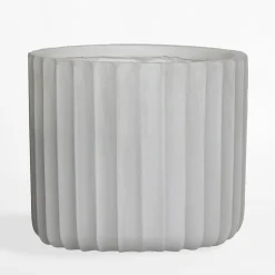 inny Donica ryflowana 42x42x37,5 cm biała